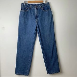 VINTAGE L.L. Bean Flannel Lined Mom Jeans Boot Straight Leg Winter Denim